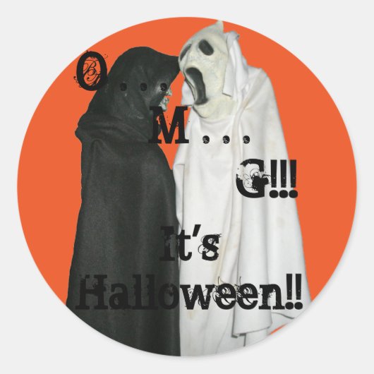 O. . . M. . . G! RONDE STICKER (Voorkant)