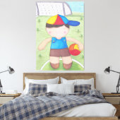 O Menino de Boné e a Bola Canvas Afdruk (Insitu (Slaapkamer))