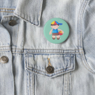 O Menino de Boné e a Bola Ronde Button 5,7 Cm