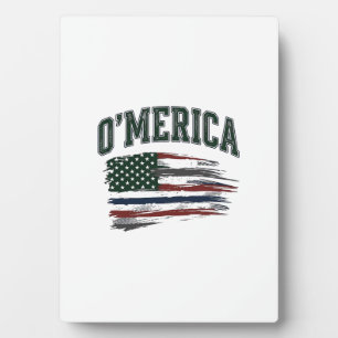 O’Merica Vintage Geschaafde Vlag Overhemd Ontwerp_ Fotoplaat