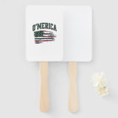 O’Merica Vintage Geschaafde Vlag Overhemd Ontwerp_ Handwaaier (Voorkant en achterkant)