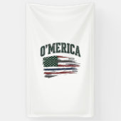 O’Merica Vintage Geschaafde Vlag Overhemd Ontwerp_ Spandoek (Verticaal)