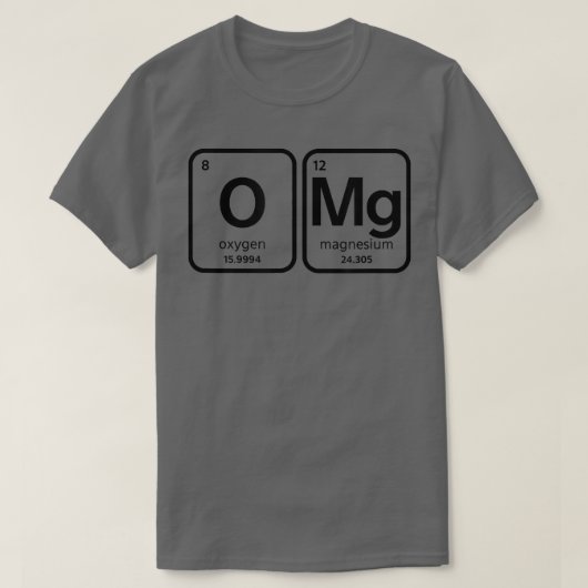 O Mg Funny Science, Chemistry Teacher Periodic T-shirt (Design voorkant)