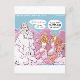 O mijn god (OMG) engelen tekst grappig Briefkaart