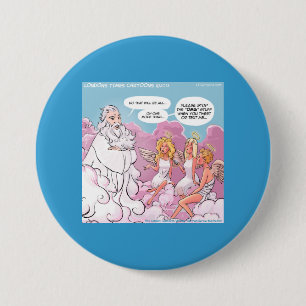 O mijn god (OMG) engelen tekst grappig Ronde Button 7,6 Cm