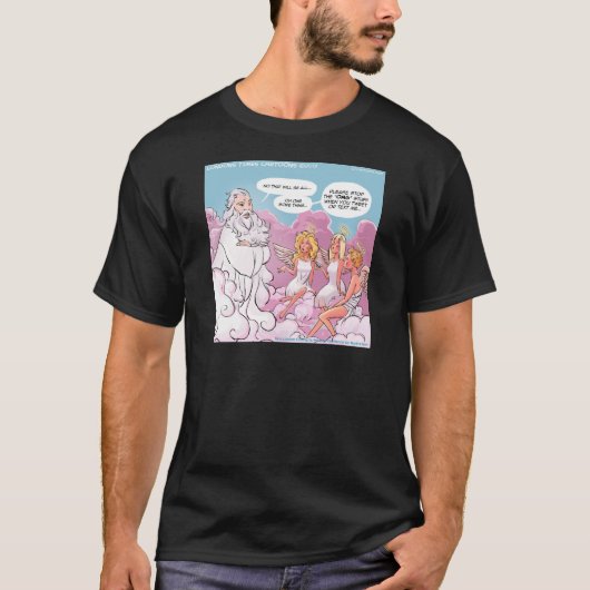 O mijn god (OMG) engelen tekst grappig T-shirt (Voorkant)