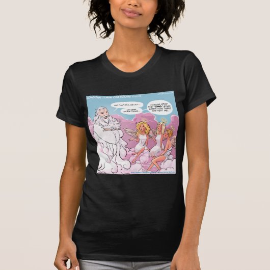 O mijn god (OMG) engelen tekst grappig T-shirt (Voorkant)