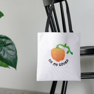 O mijn pompoen tote bag