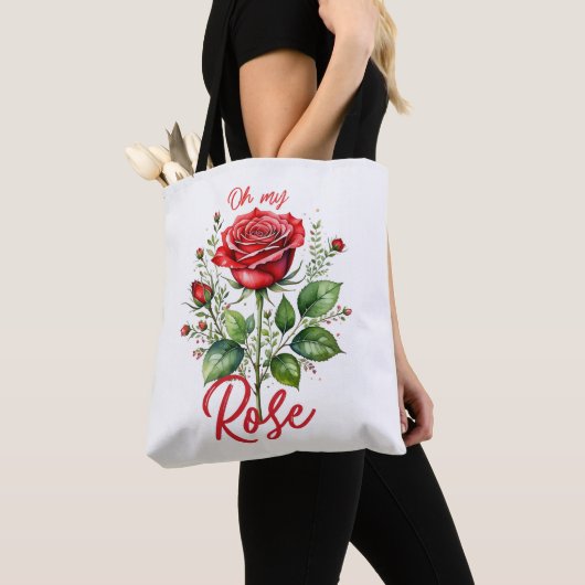 O mijn roos tote bag (Dichtbij)
