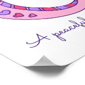 O monogram art Olivia meisjesnaam poster (Hoek)