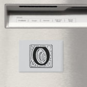 O Monogramm schwarz Magneet (Insitu (Vaatwasser))
