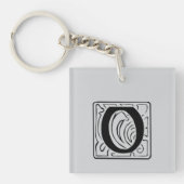 O Monogramm schwarz Sleutelhanger (voorkant)