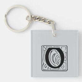O Monogramm schwarz Sleutelhanger