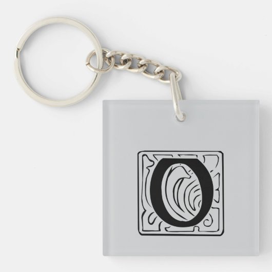 O Monogramm schwarz Sleutelhanger (voorkant)