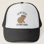 O My Gosh Coconut Doggo Cute Kawaii Baby Capybara Trucker Pet (Voorkant)