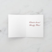 O nacht goddelijk! Kerstmis Geboortekaart Bedankkaart (Binnen)