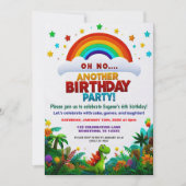 O nee! Een dinosaurus-thema verjaardagsfeestje  Kaart (Voorkant)