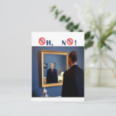 O nee! Jimmy Carter, maar sneller. Briefkaart (Staand voorkant)