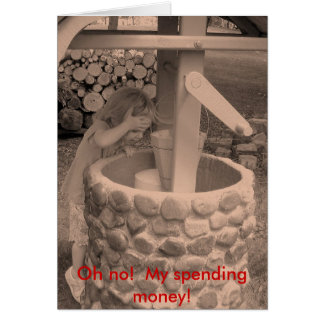 O nee!  Mijn geld uitgeven!
