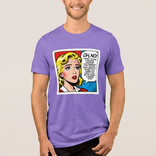 O nee Vrouwelijk - Uniseks - Tri-Blend Shirt (Voorkant)