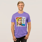 O nee Vrouwelijk - Uniseks - Tri-Blend Shirt (Voorkant volledig)
