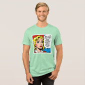 O nee Vrouwelijk - Uniseks - Tri-Blend Shirt (Voorkant volledig)