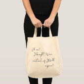 O nee! Wijn in plaats van melk Grappige Script Boo Tote Bag (Voorkant (product))