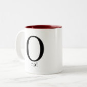 O neen tweekleurige koffiemok (Voorkant links)