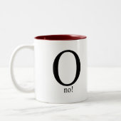 O neen tweekleurige koffiemok (Links)