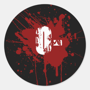 O Negatieve Bloedtype Grappige Vampier & Zombie Do Ronde Sticker