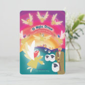 O Night Divine Kerstcard Feestdagenkaart (Staand voorkant)