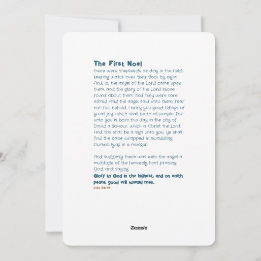 O Night Divine Kerstcard Feestdagenkaart (Achterkant)