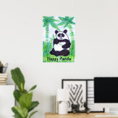 O.O. Happy Panda 16x23 Poster (Thuiskantoor)