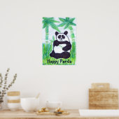 O.O. Happy Panda 16x23 Poster (Keuken)