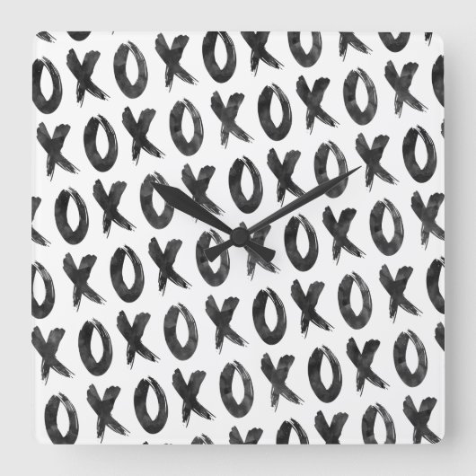 ✘o✘o vierkante klok (Voorkant)