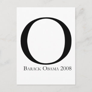 O: Obama voor President T-shirt Briefkaart