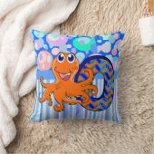 O octopus name initiaal kussen (Deken)
