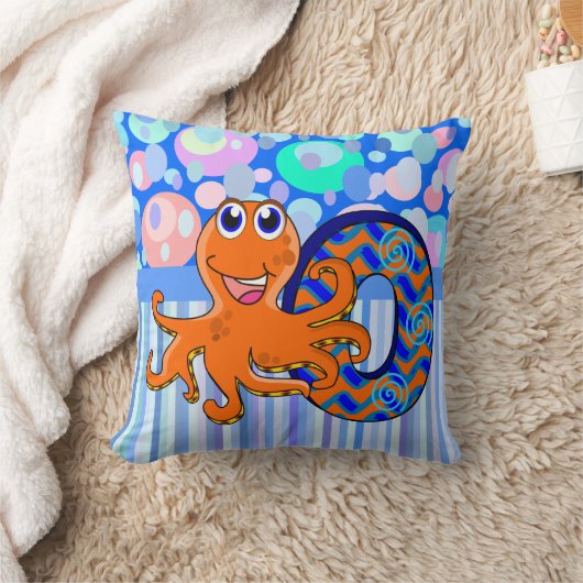 O octopus name initiaal kussen (Deken)