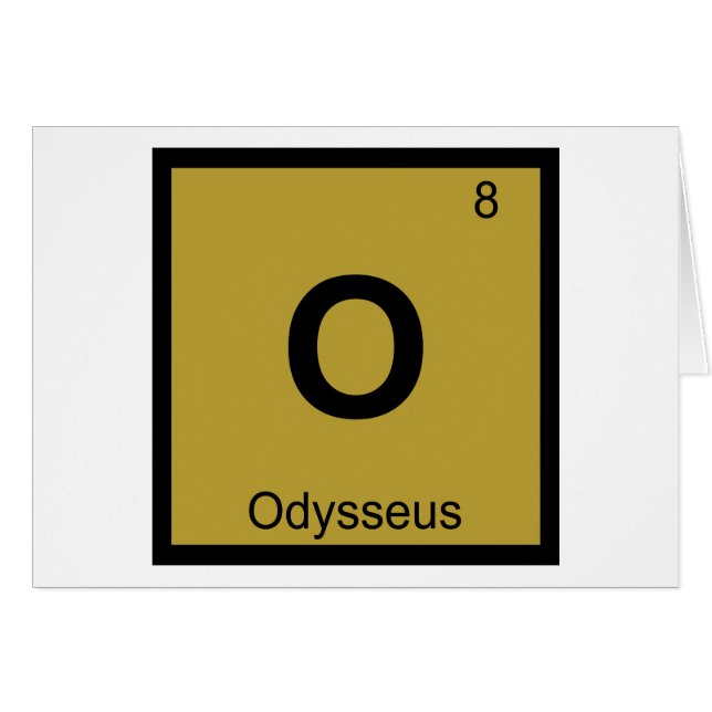 O - Odysseus Chemistry Periodic Table Symbool Gree (Voorkant Horizontaal)
