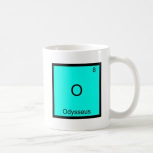 O - Odysseus Grappig Chemie Elementsymbool T-shirt Koffiemok