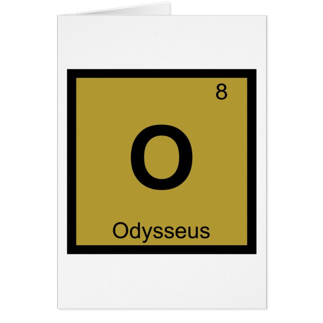 O - Odysseus Scheikunde Periodiek Systeem Symbool  (Voorkant)