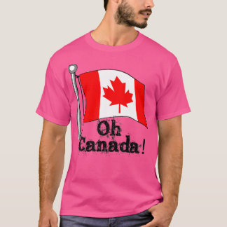 O Oh Canada Canadese vlag Mannen Women Kinder Boys T-shirt