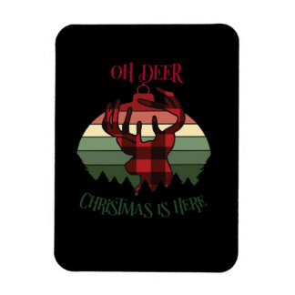 O Oh Deer Kerstmis Is Hier Vrolijke Esthetiek Magneet