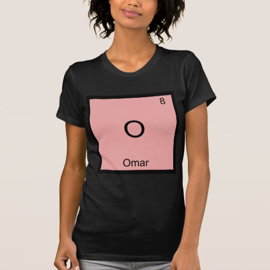 O - Omar Grappig Chemie Element Symbool T-Shirt (Voorkant)