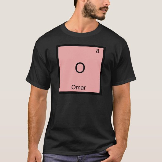 O - Omar Grappig Chemie Element Symbool T-Shirt (Voorkant)