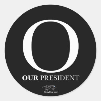 "O - Ons President" Ronde Sticker