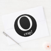 O, onzin! ronde sticker (Envelop)