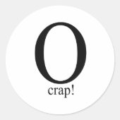 O onzin ronde sticker (Voorkant)