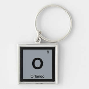 O - Orlando Grieks scheikundig periodiek systeem s Sleutelhanger