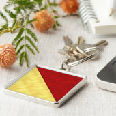 O Oscar Waterverf Nautical Signal Maritime Vlag Sleutelhanger (Zijkant)